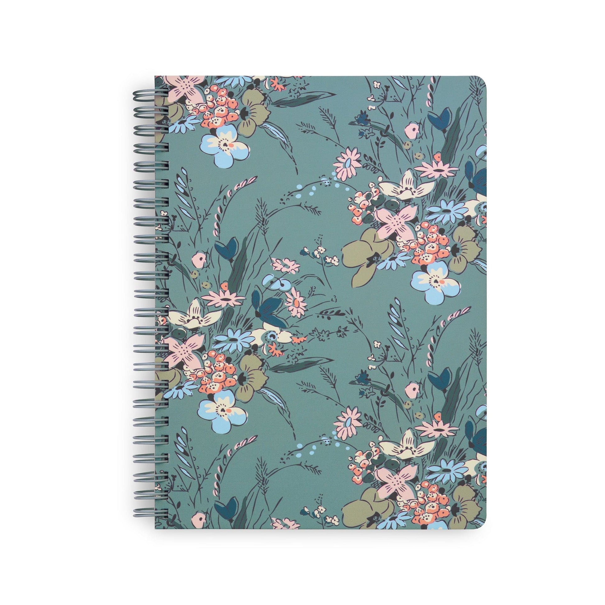 Mini Notebook with Pocket-Sunlit Garden Sage-Image 1-Vera Bradley