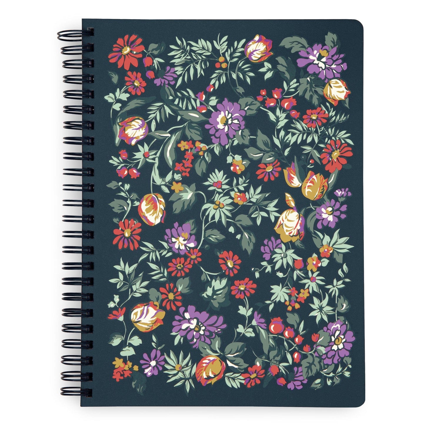 Mini Notebook with Pocket-Fresh-Cut Floral Green-Image 1-Vera Bradley