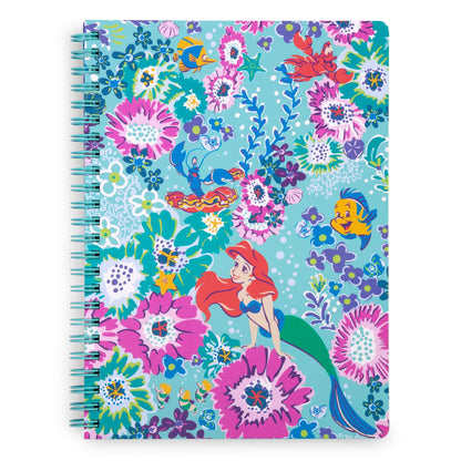 Disney Mini Notebook with Pocket-Ariel Floral-Image 1-Vera Bradley