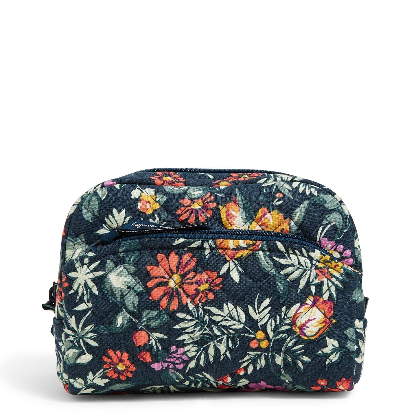 Medium Cosmetic Bag-Fresh-Cut Floral Green-Image 1-Vera Bradley