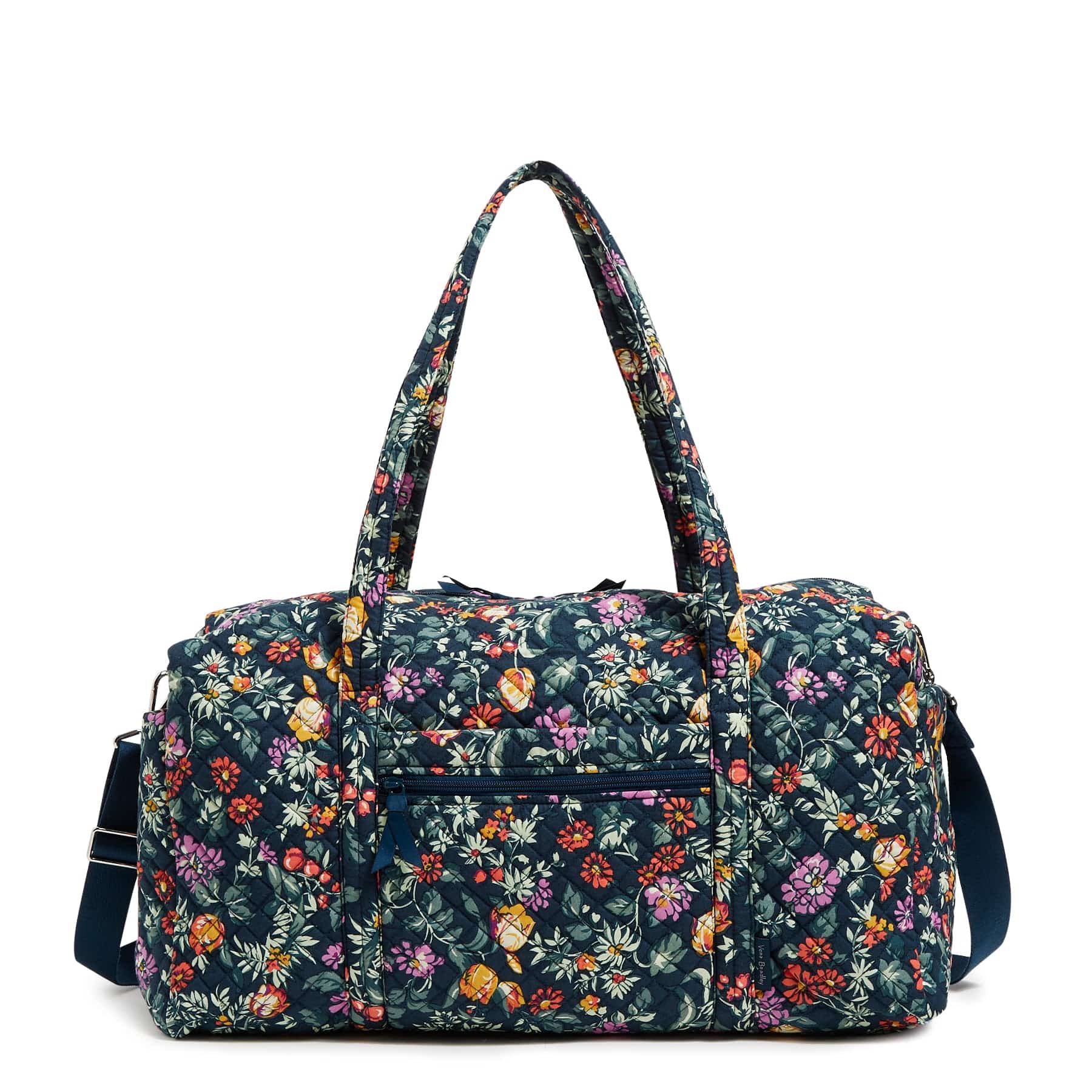 Large Travel Duffel Bag-Fresh-Cut Floral Green-Image 1-Vera Bradley