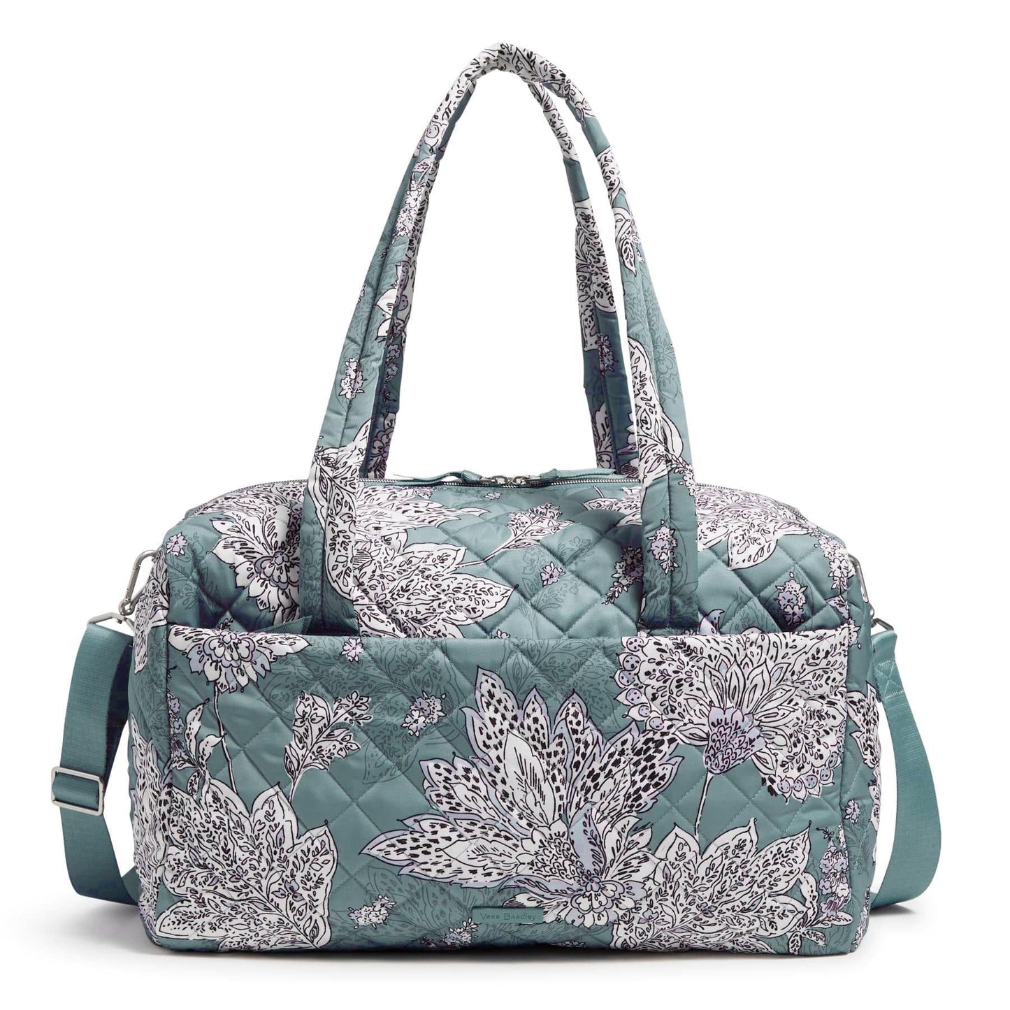 Medium Travel Duffel Bag-Tiger Lily Blue Oar-Image 1-Vera Bradley