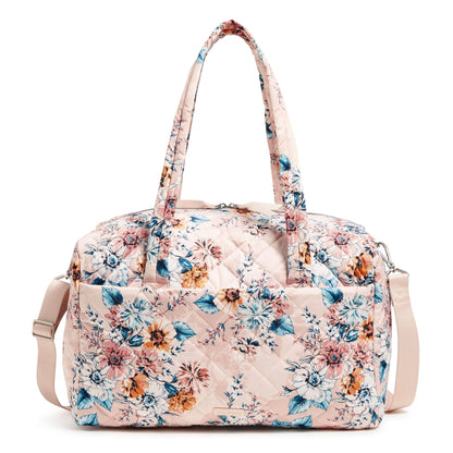 Medium Travel Duffel Bag-Peach Blossom Bouquet-Image 2-Vera Bradley