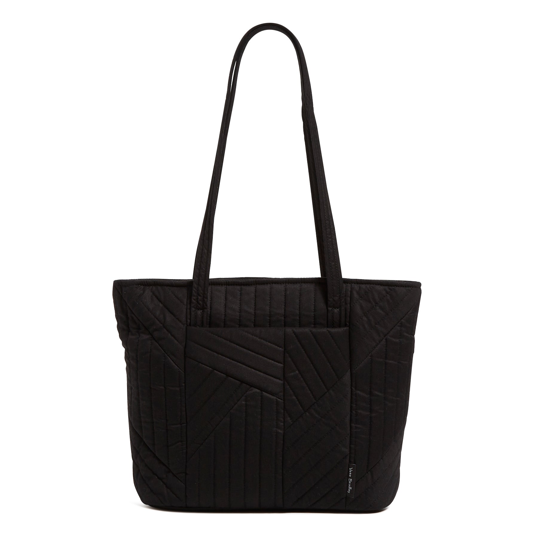 Small Vera Tote Bag-Black-Image 1-Vera Bradley