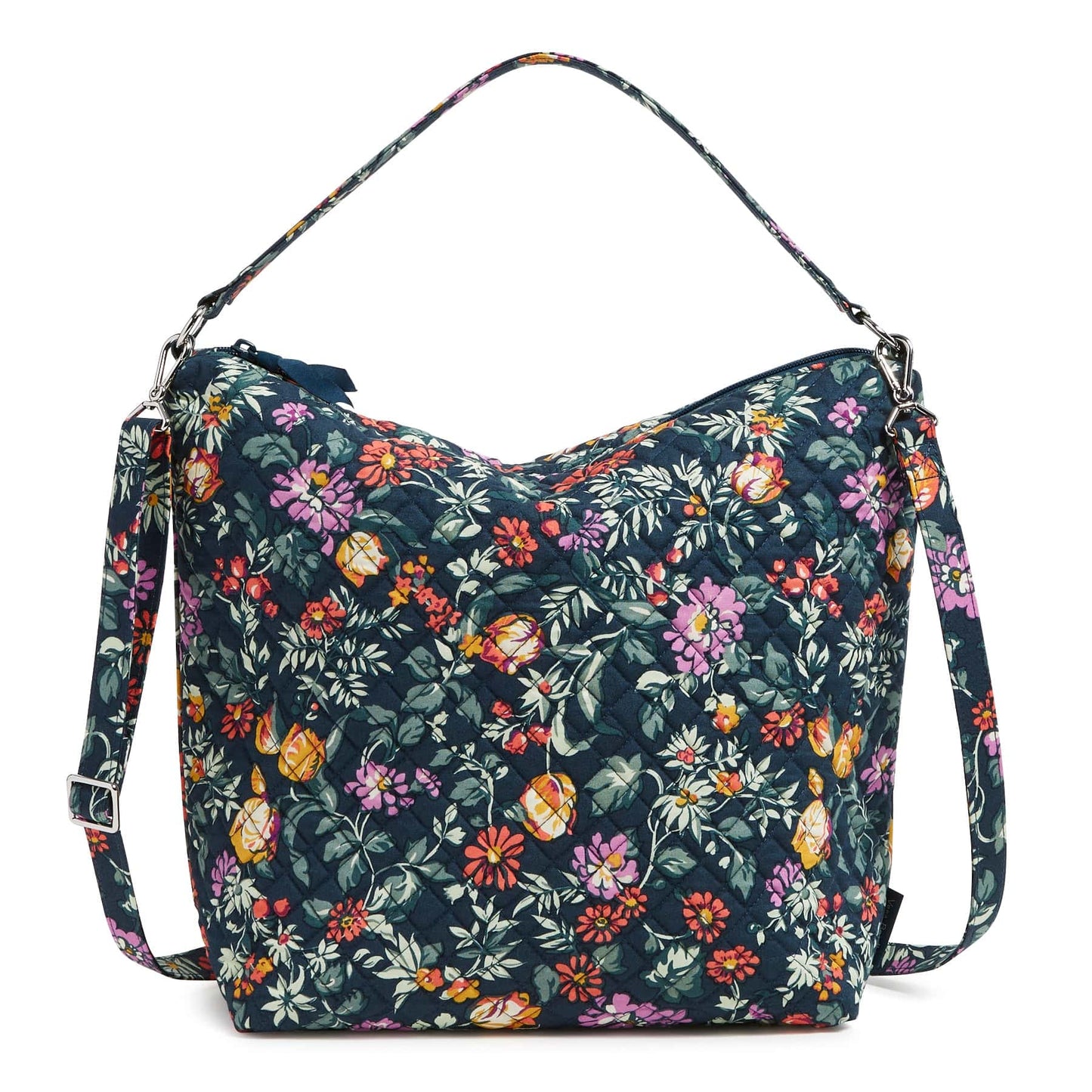 Oversized Hobo Shoulder Bag-Fresh-Cut Floral Green-Image 1-Vera Bradley
