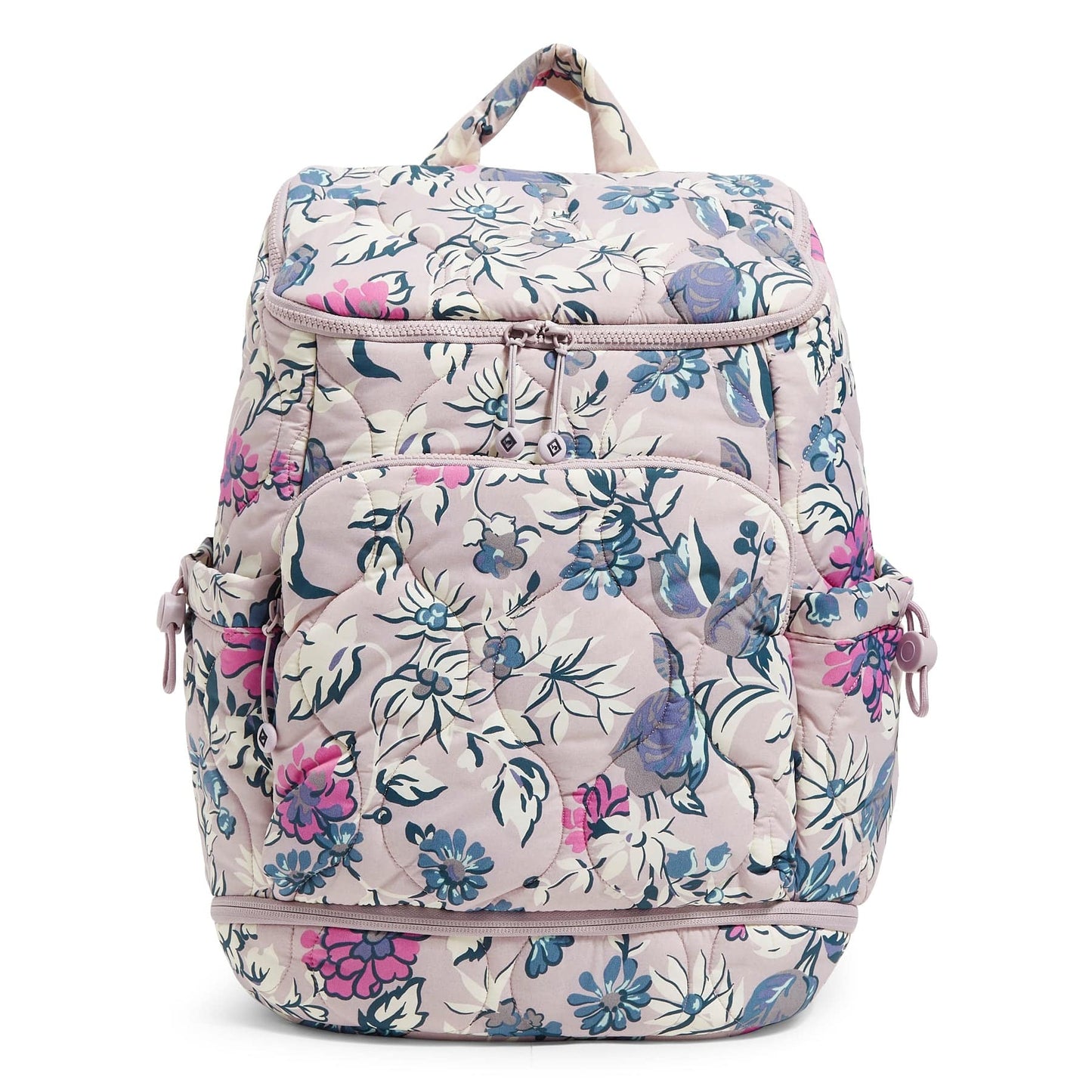 Featherweight Commuter Backpack-Fresh-Cut Floral Lavender-Image 1-Vera Bradley
