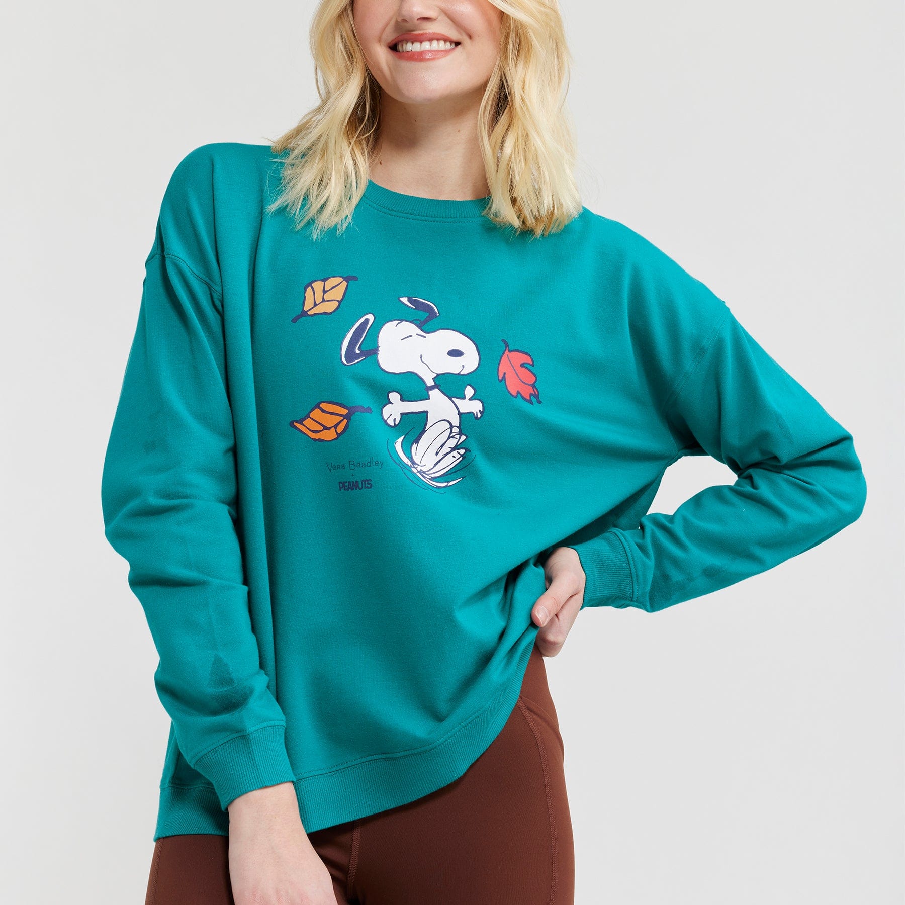 Peanuts® Crewneck Sweatshirt-Peanuts Fall Meadow-Image 1-Vera Bradley