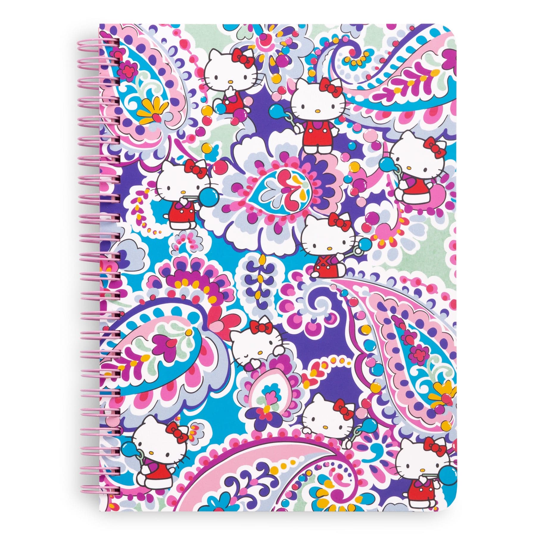 Hello Kitty Mini Notebook with Pocket-Hello Kitty Paisley-Image 1-Vera Bradley