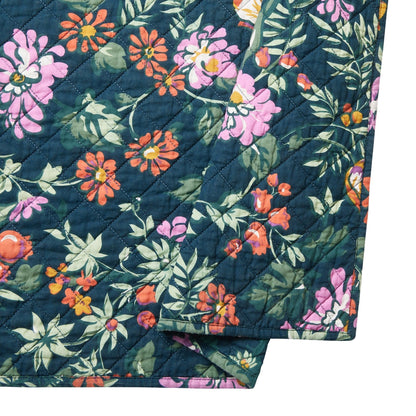 Fresh-Cut Floral Green Quilt Set, Twin