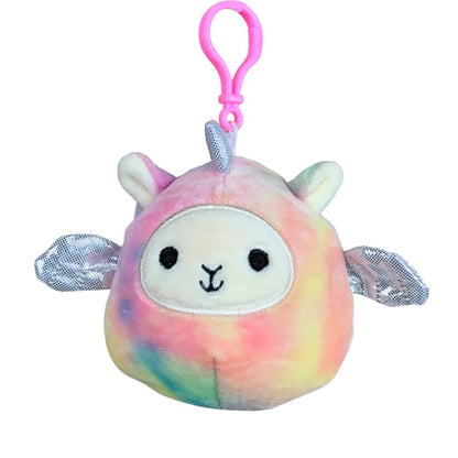 Squishmallow Official Kellytoy 3.5 Inch Clip On Bag Keychain Backpack Clips Squishy Soft Plush Toy Animal