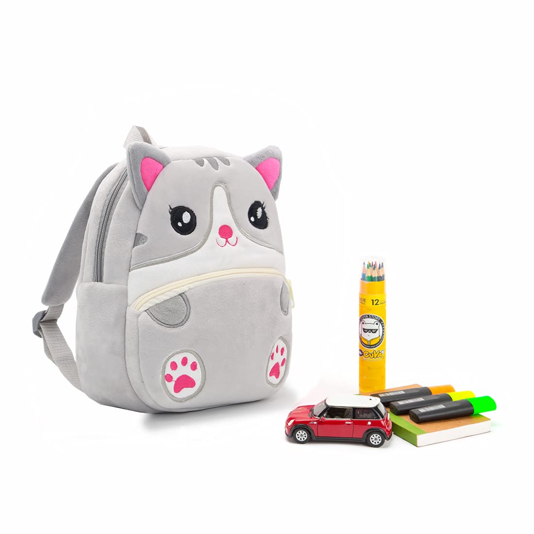 NICE CHOICE Cute Toddler Backpack Toddler Bag Plush Animal Cartoon Mini Travel Bag for Baby Girl Boy 2-6 Years