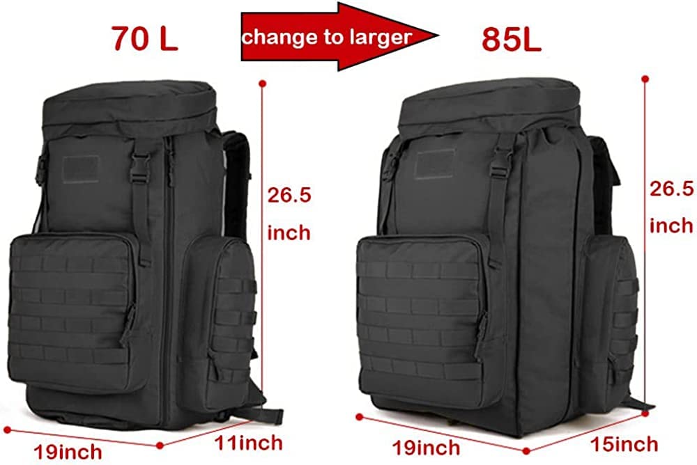 outdoor plus Extra Large Camping Backpack For Men, Big Hiking Backpack, 60l 70l85l Oversized Rucksack Waterproof Backpack