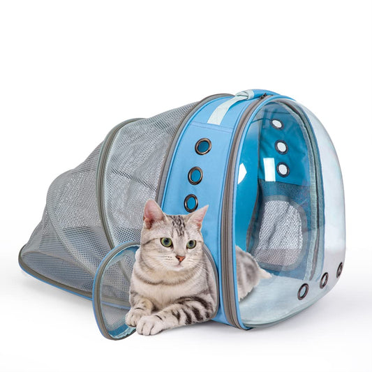 Cat Backpack Carrier Bubble Expandable Foldable Breathable Pet Carrier Dog Carrier Backpack for Large Big Cats Hiking, Travelling, Camping, Up to 22 Lbs