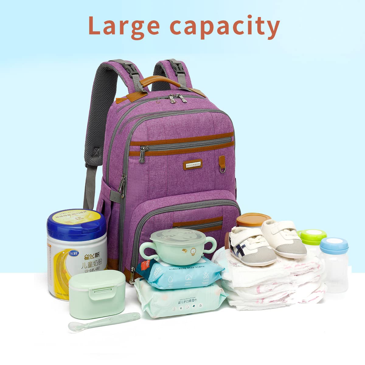 BILLITON MASHI Baby Diaper Bag Backpack for Mom