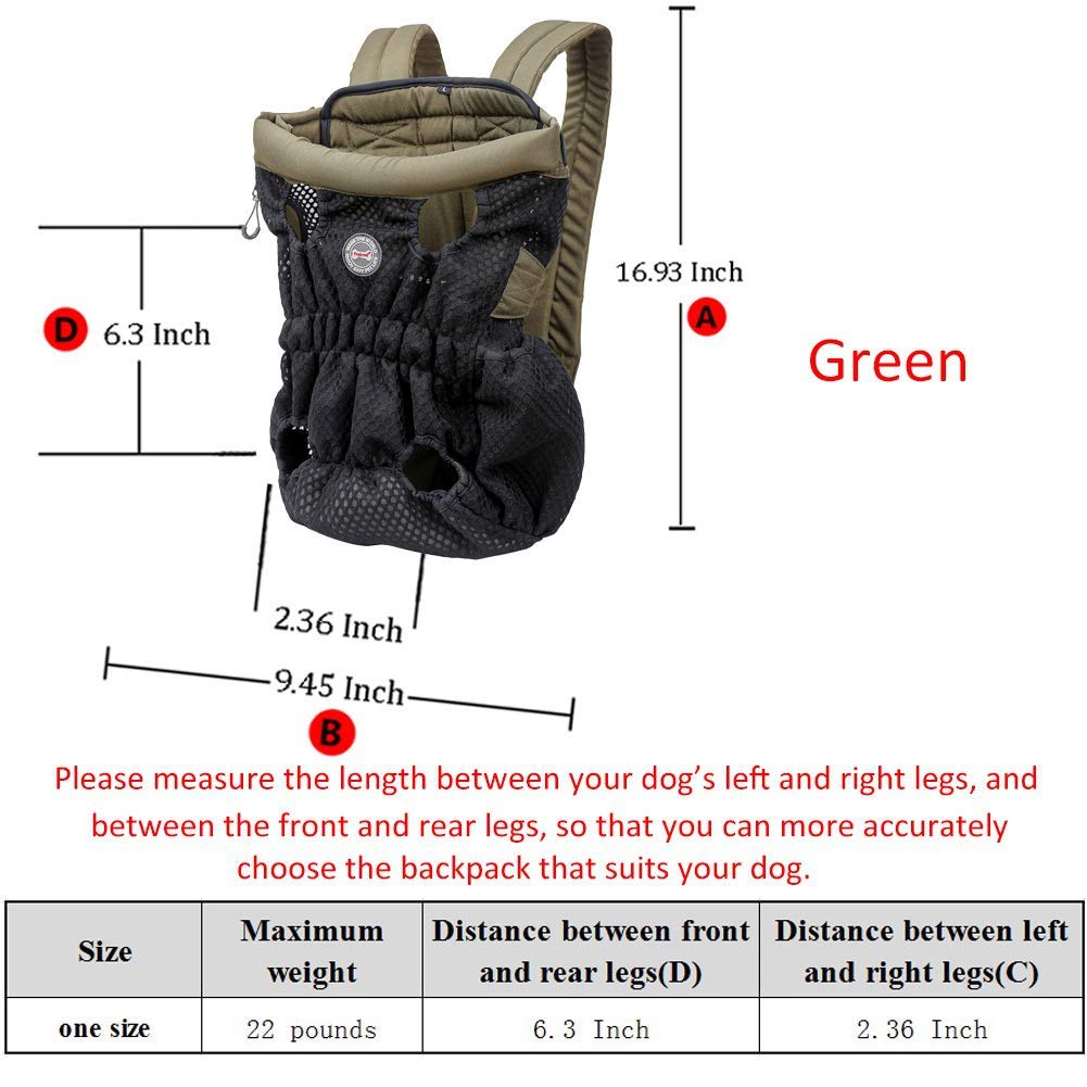 Coppthinktu Dog Carrier Backpack - Legs Out Front-Facing Pet Carrier Backpack for Small Medium Large Dogs, Airline Approved Hands-Free Cat Travel Bag for Walking Hiking Bike and Motorcycle