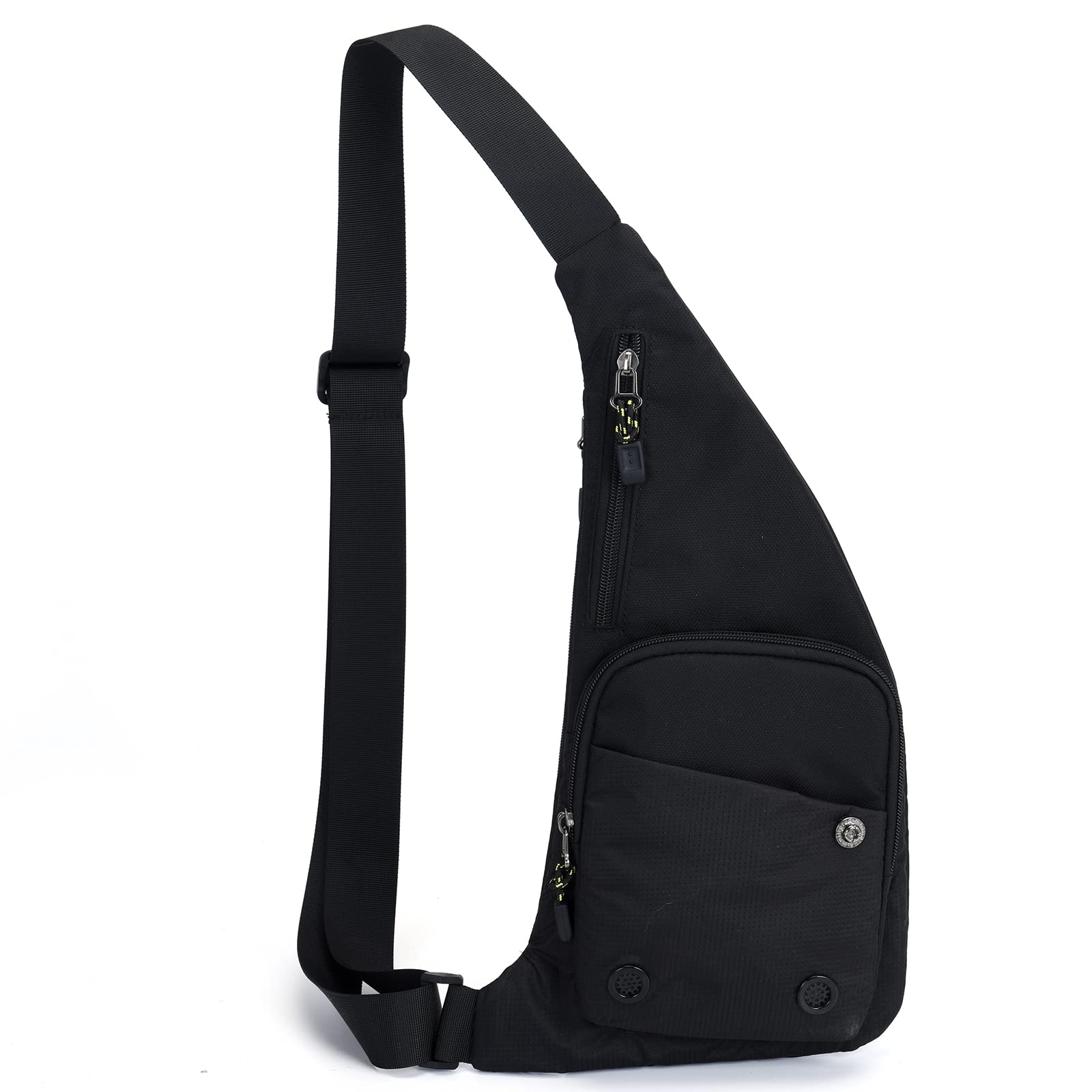 Peicees Sling Bag for Men Women Shoulder Bag Backpack Strap Pockets Chest Bag for Running Hiking Camping Exercise Outdoor