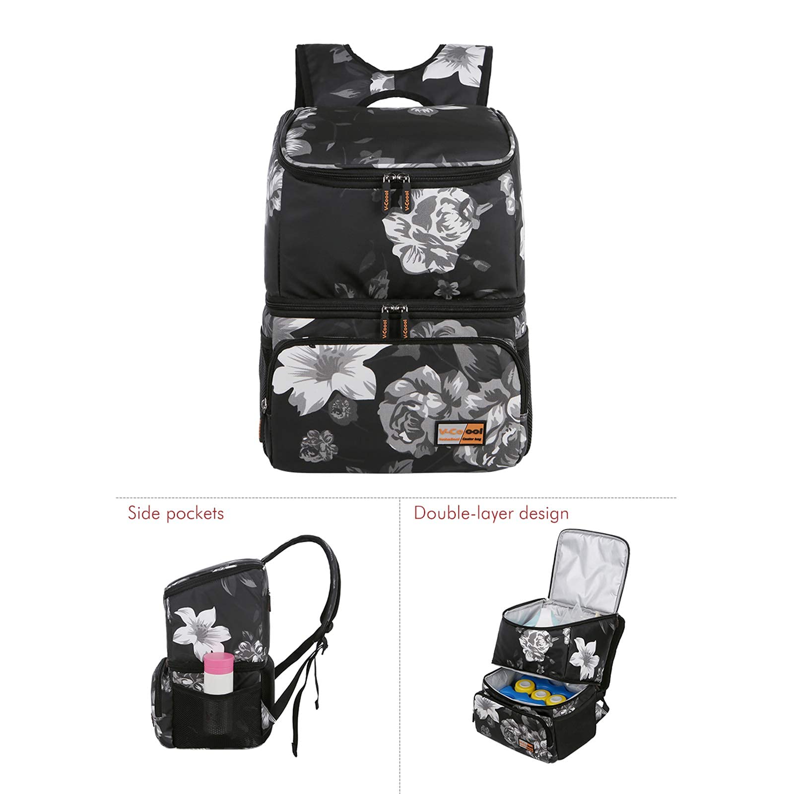 V-COOOL Breast Pump Backpack Diaper Bag Lunch Bag Ice Bag Bottle Storage Bag Breast Milk Preservation Package for Work Mom