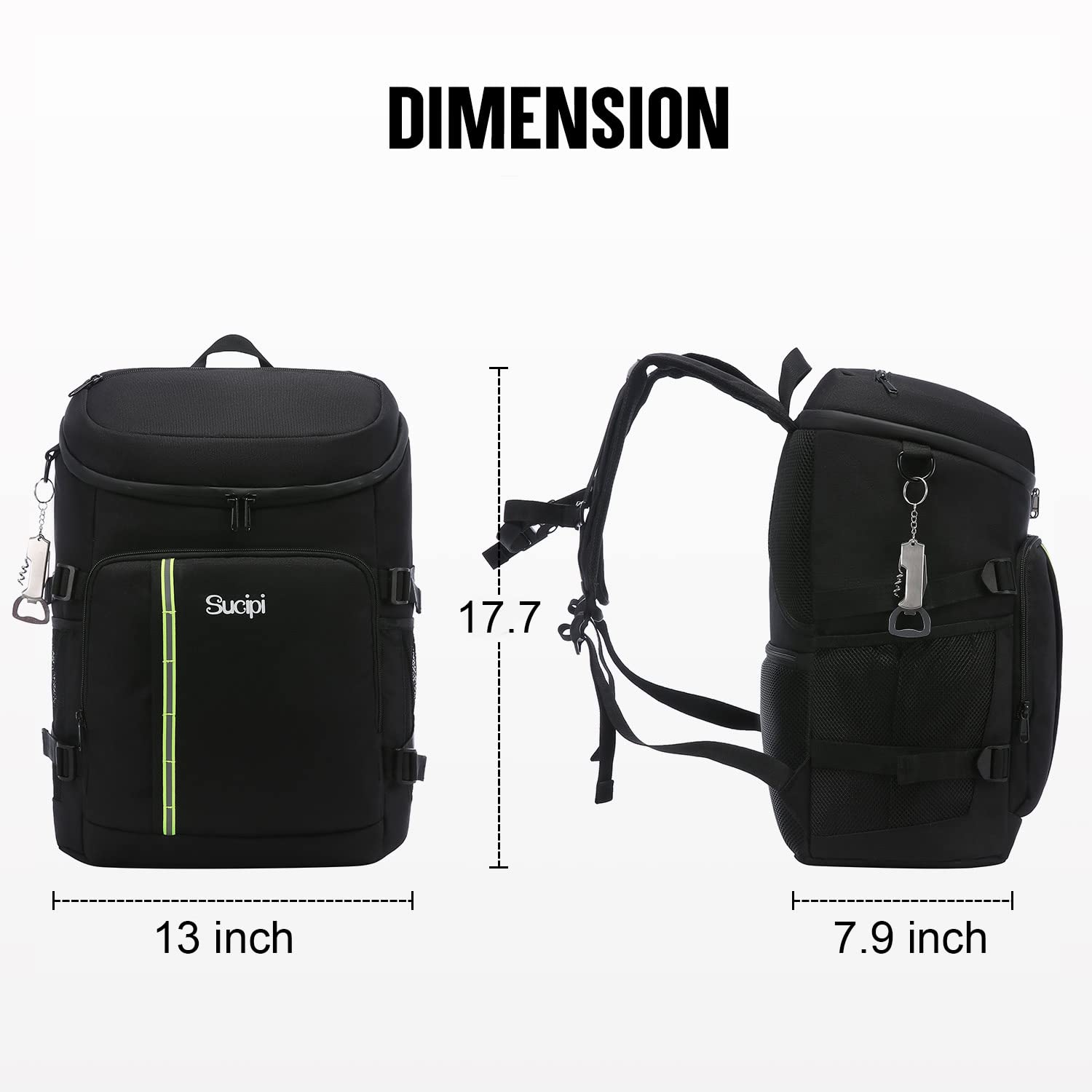 Sucipi Insulated Cooler Backpack 35 Cans Leakproof Soft Cooler Bag Lightweight Backpack Cooler for Picnic Fishing Hiking Camping Park Beach