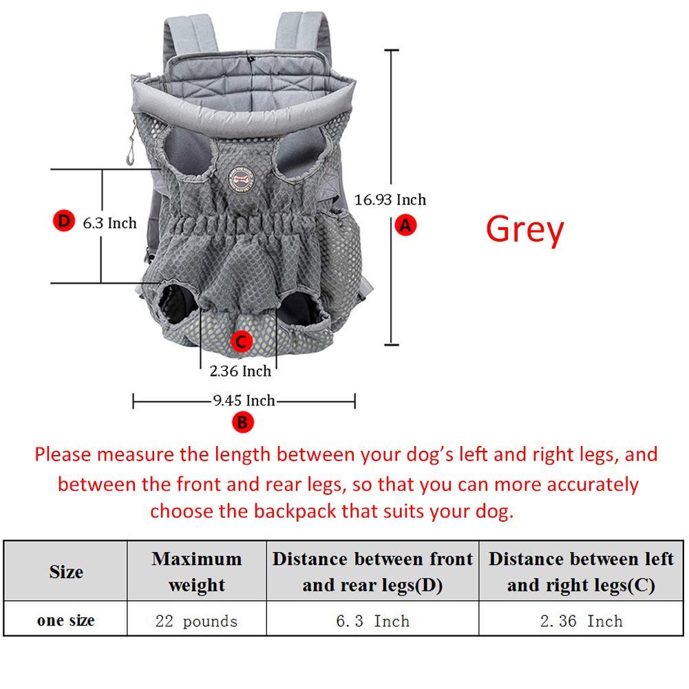 Coppthinktu Dog Carrier Backpack - Legs Out Front-Facing Pet Carrier Backpack for Small Medium Large Dogs, Airline Approved Hands-Free Cat Travel Bag for Walking Hiking Bike and Motorcycle