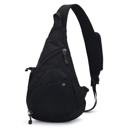 Peicees Sling Bag for Men Women Shoulder Bag Backpack Strap Pockets Chest Bag for Running Hiking Camping Exercise Outdoor