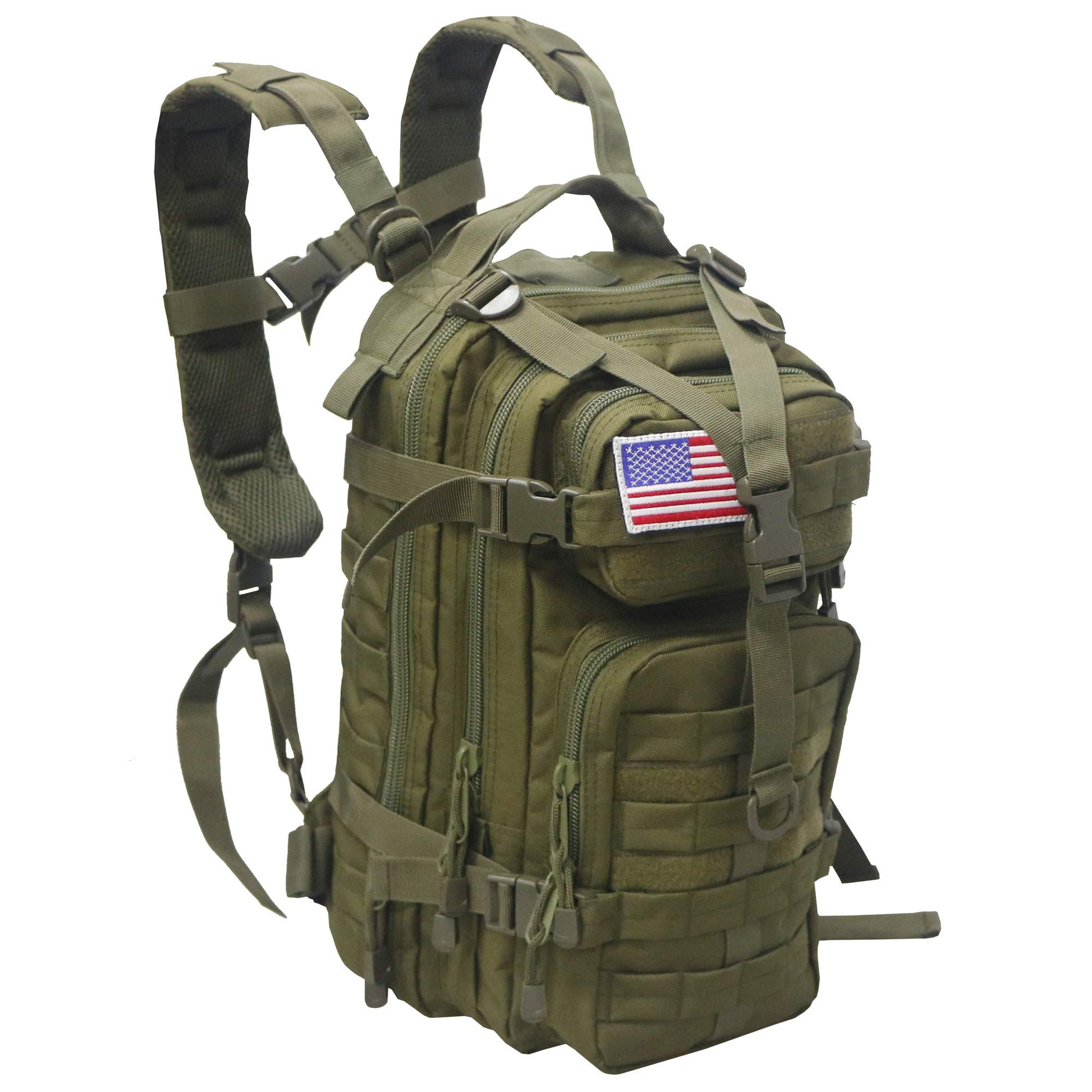 Small 30L Rucksack Military Tactical Backpack Flag Patch Outdoors Bug Out Bag