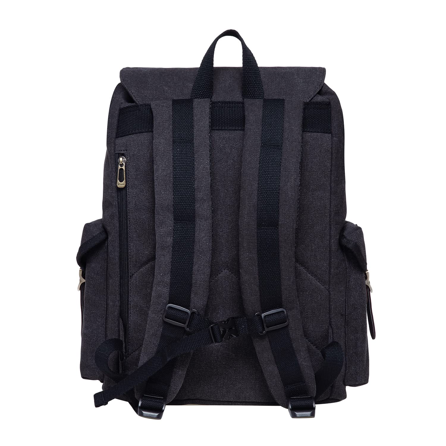 KAUKKO Vintage Casual Canvas and Leather Rucksack Backpack