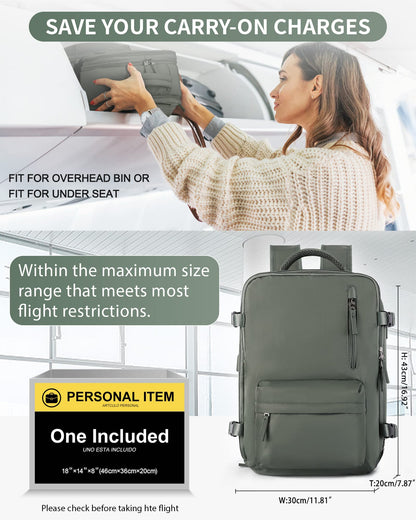 VECAVE Travel Backpack for Women Airline Approved Carry On Backpack