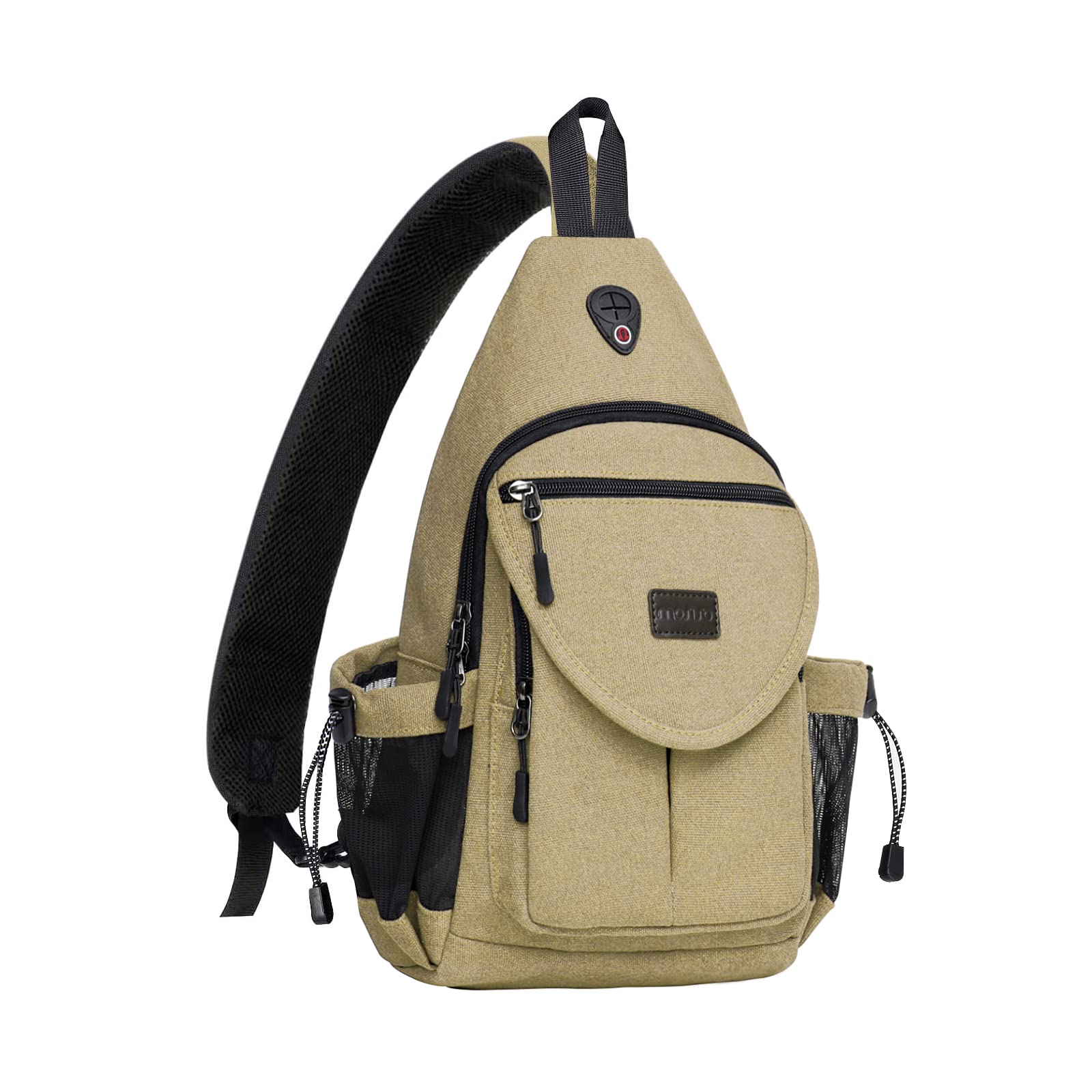 MOSISO Sling Backpack,Canvas Crossbody Hiking Daypack Bag with Anti-theft Pocket