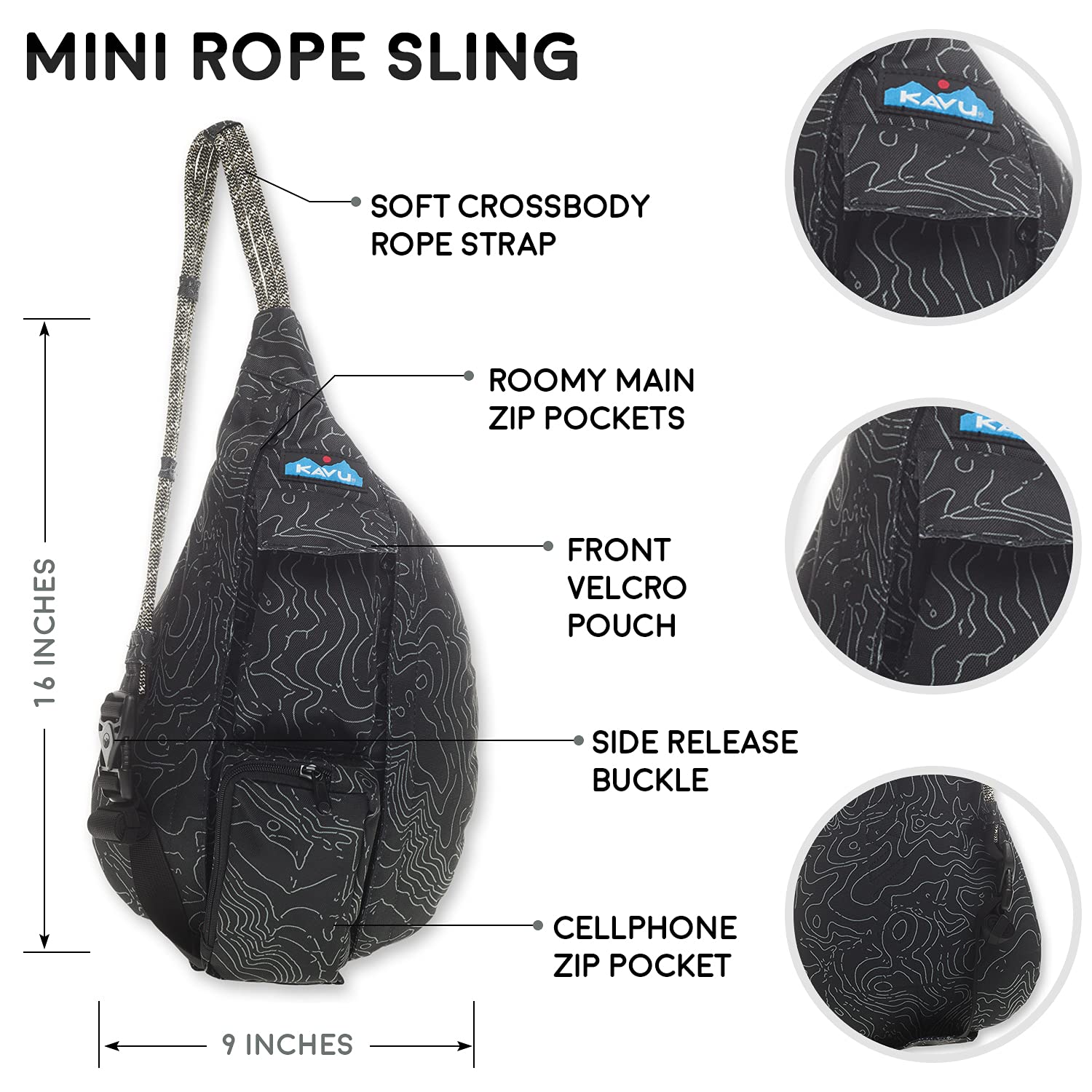 KAVU Mini Rope Sling Bag