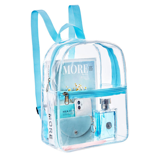 Stadium Approved Clear Mini Backpack Heavy Duty Transparent Kids' Backpack with School, Security Travel & Stadium