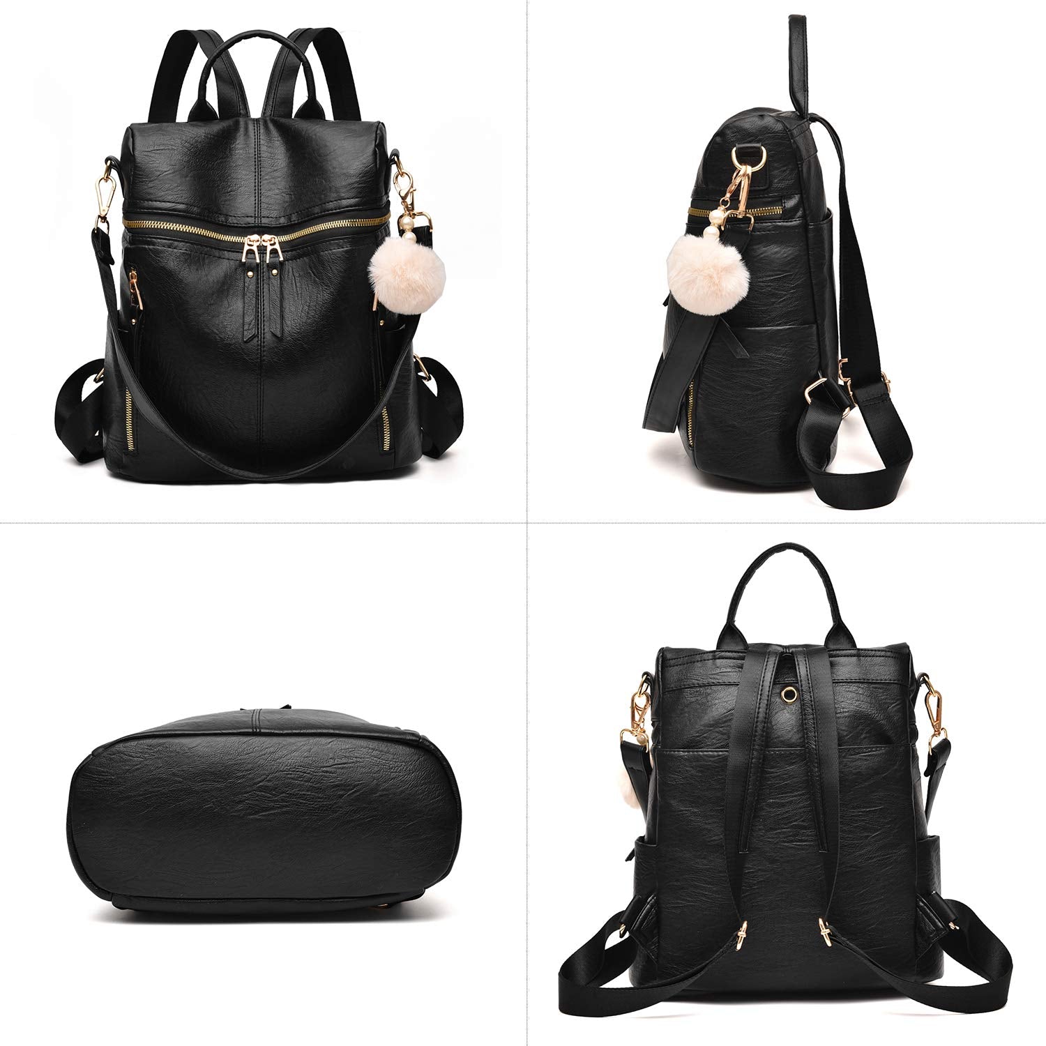Backpack Purse for Women Large Capacity Multipurpose Travel Bag Leather Backpack Shoulder Bag Girls Backpack Schoolbag