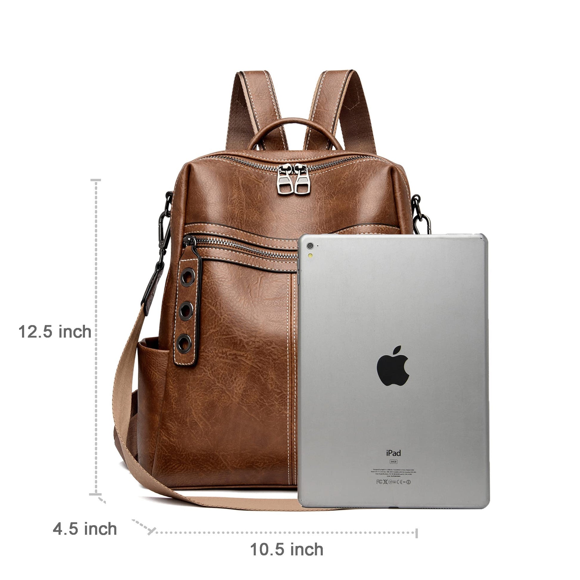 Maxoner Backpack Purse for Women Fashion Genuine Leather Convertible Shoulder Handbag Travel Bag Satchel Rucksack Ladies Bag