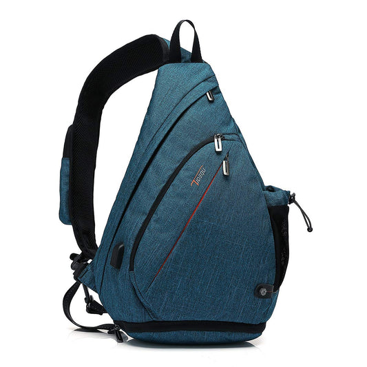 TUDEQU Sling Bag Crossbody Sling Backpack Travel Hiking Daypack with WET Pocket Men Women