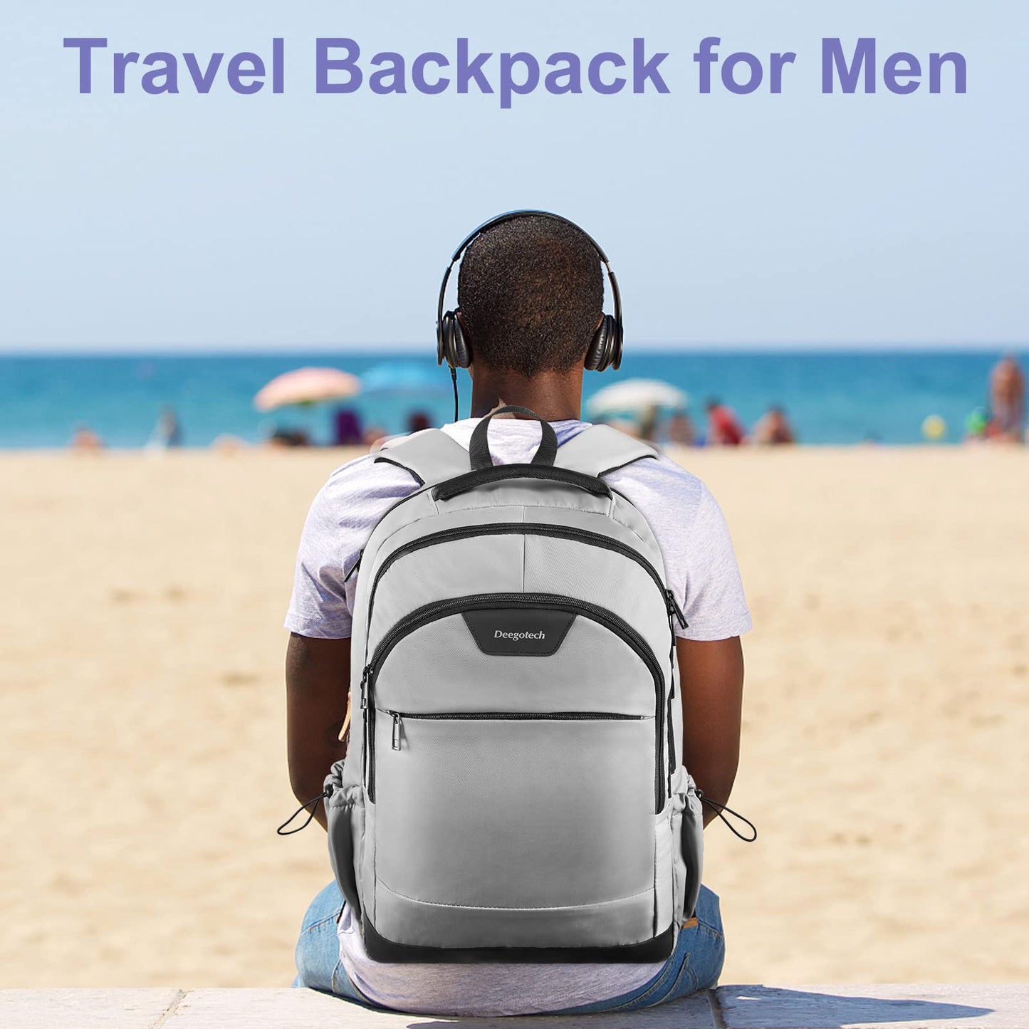 40L Large Travel Backpack Carry On Backpack for Men Women