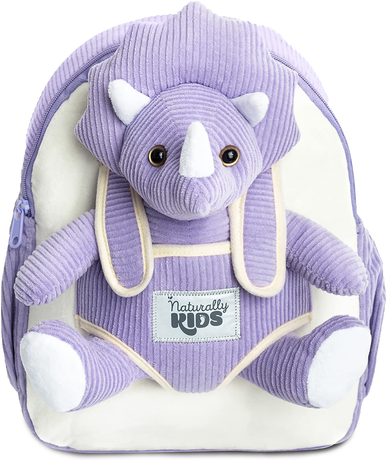 Naturally KIDS Backpacks - Toddler Backpack for Boy Girl w Stuffed Animal - Gifts for 3 4 5 Year Old Boys Girls