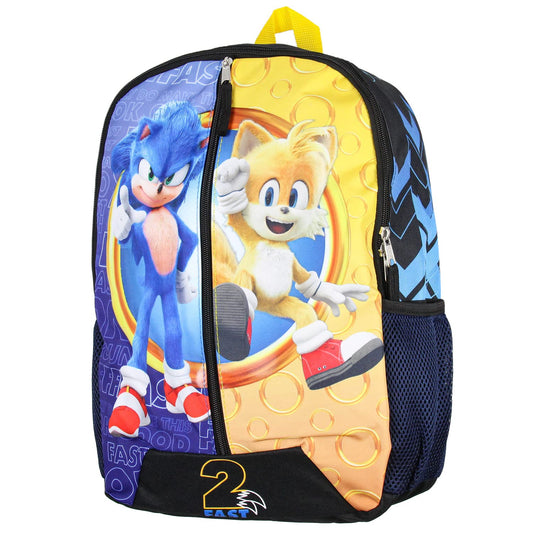 Sonic Backpack For School The Hedgehog and Tails 16 inch Molded