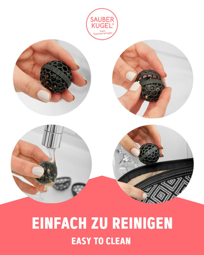 Sauberkugel - The Clean Ball - The clever way of cleaning bags, backpacks and school bags