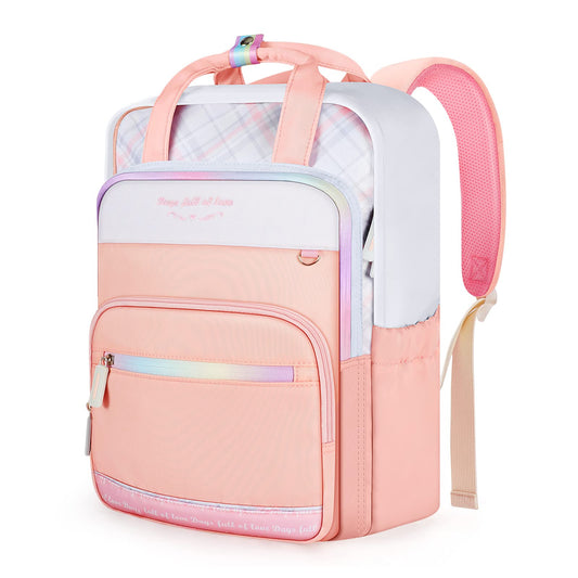 Ankuer Kids Backpack for Girls Elementary School Bag for Children Cute Kawaii Book Bag Travel Backpack Fits Up 15.6 Laptop