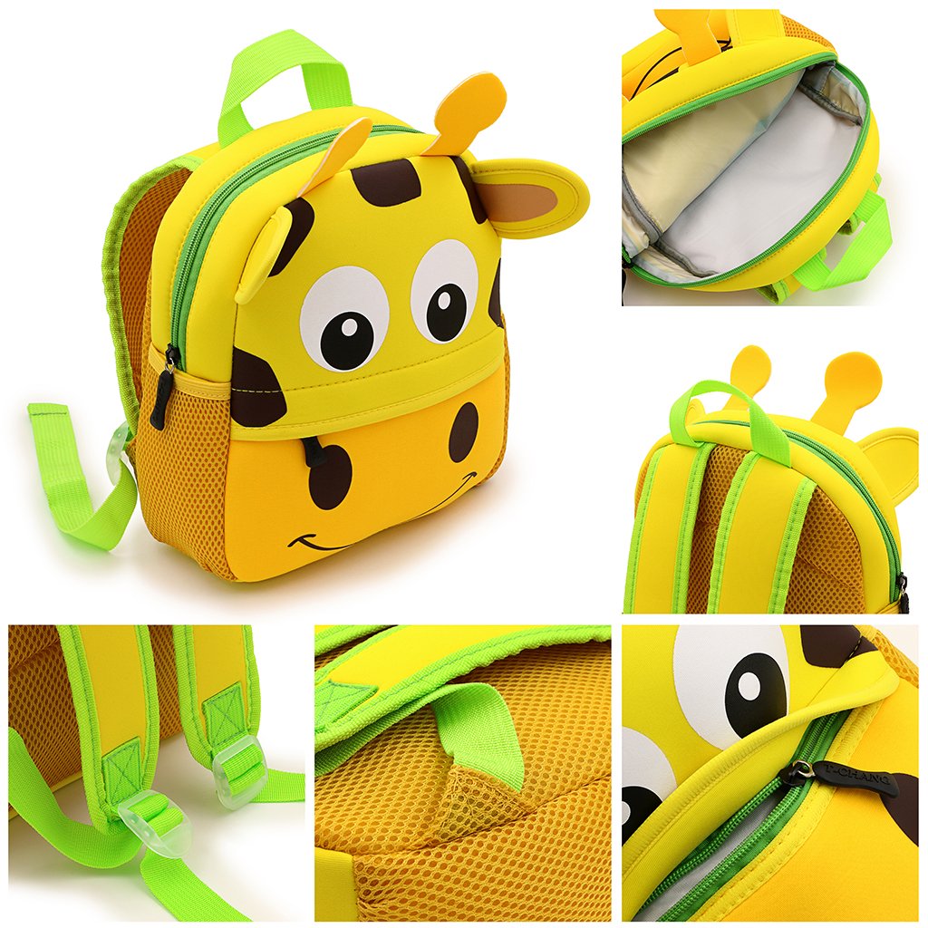 Hipiwe Little Kid Toddler Backpack Baby Boys Girls Kindergarten Pre School Bags Cute Neoprene Backpacks for Children