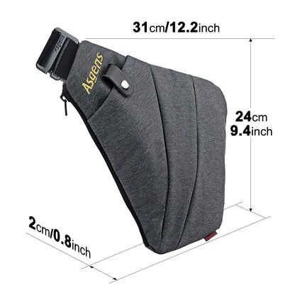 Asgens CCW Sling Bag Multi-Purpose Anti-Thief Conceal Carry Bag Personal Pocket Bag for Men and Women Range, Travel, Outdoor Sports