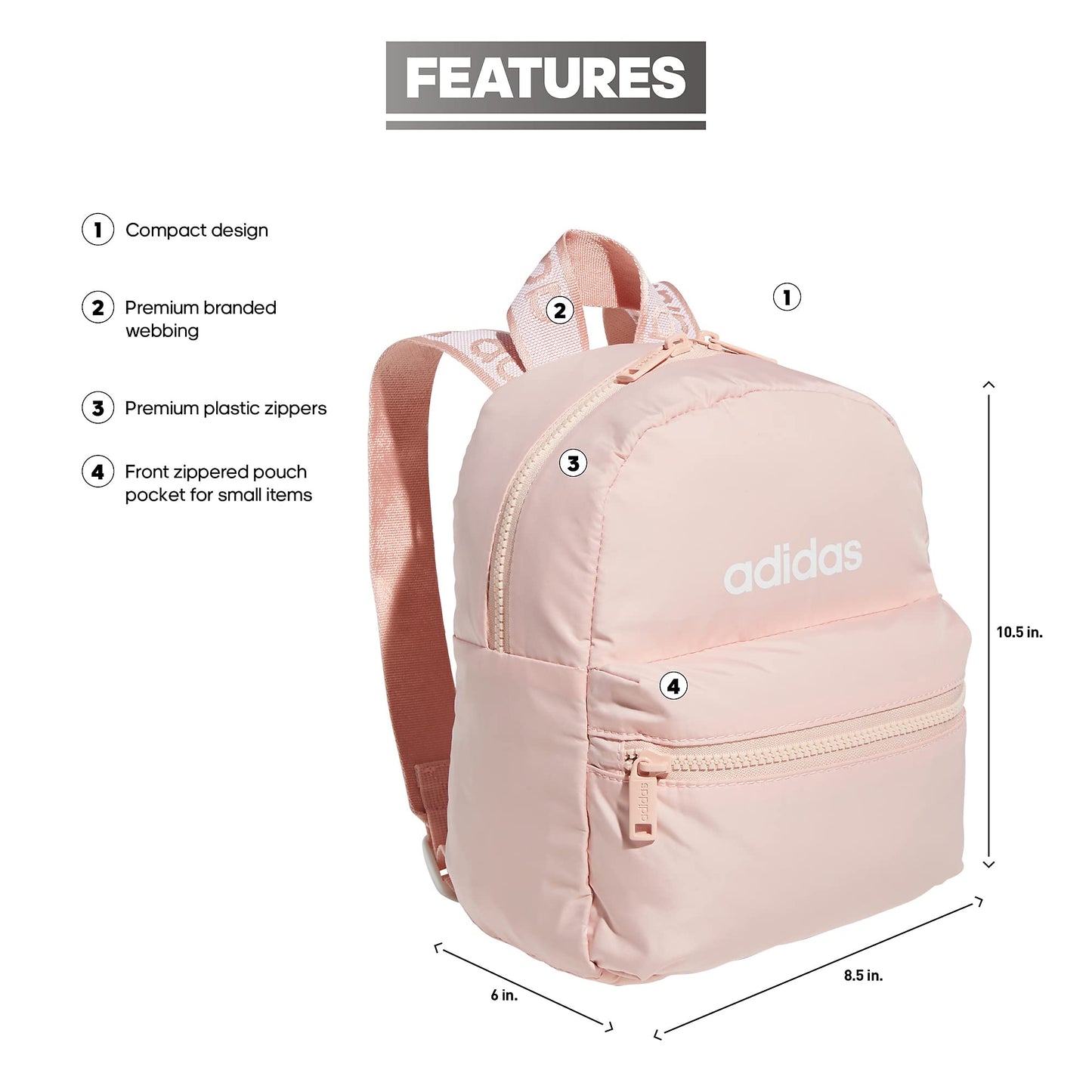 adidas Women's Linear Mini Backpack Small Travel Bag