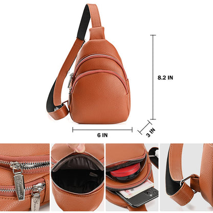 Small Crossbody Purse, Fanny Packs for Women Man Sling Bag Leather Crossbody Sling Purse for Gifts