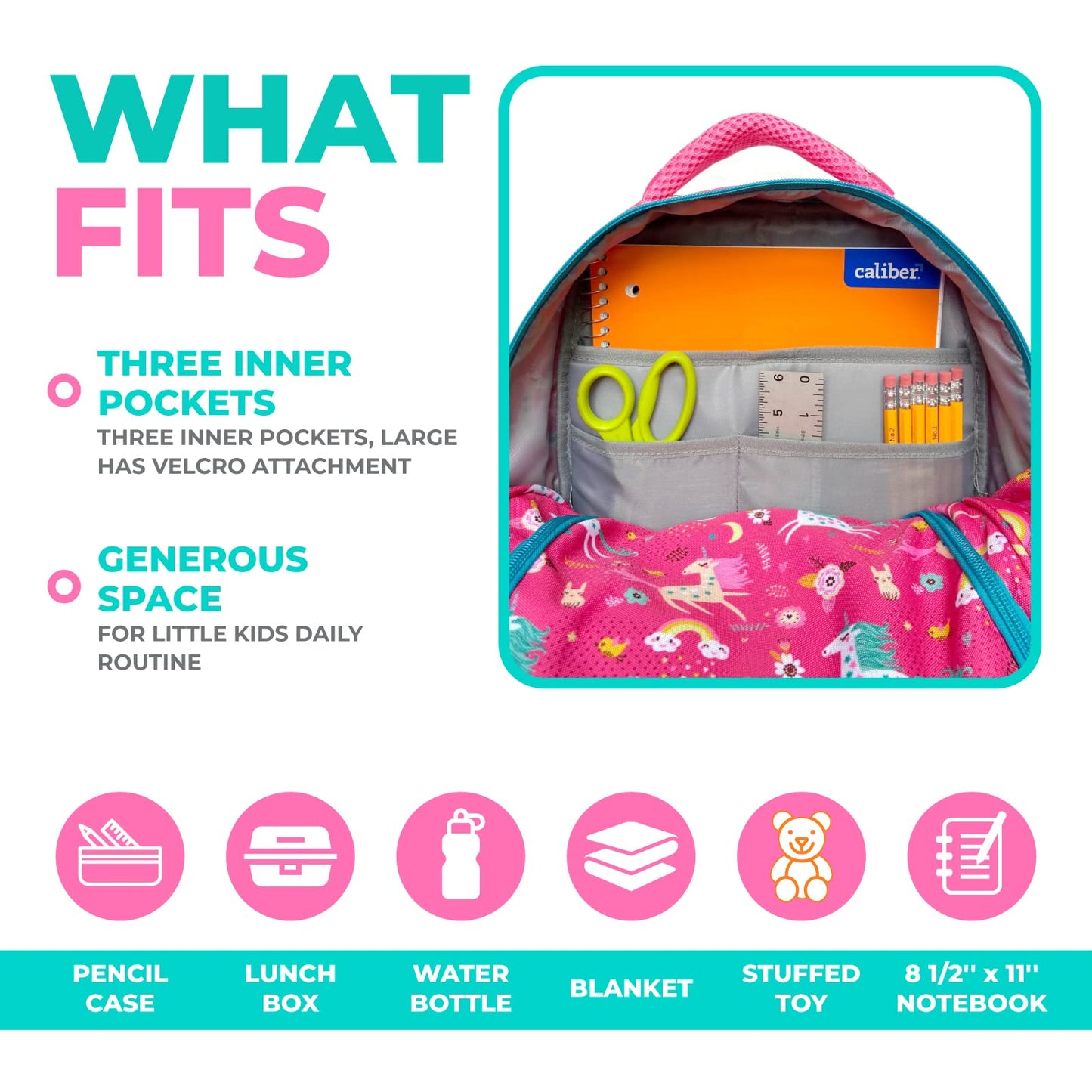 Small Backpack for Toddlers, Little Kids Daycare, Pre-School, Kindergarten