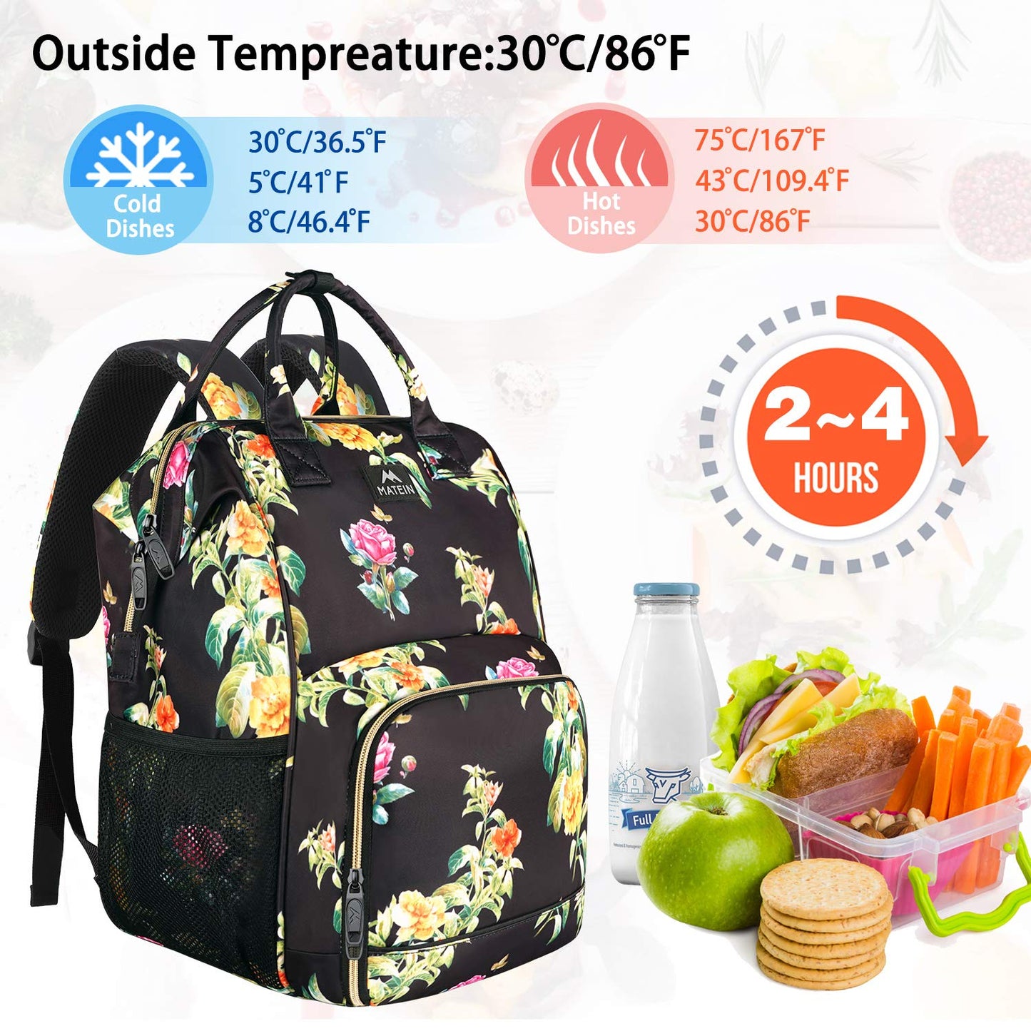 MATEIN Lunch Backpack for Women and Men
