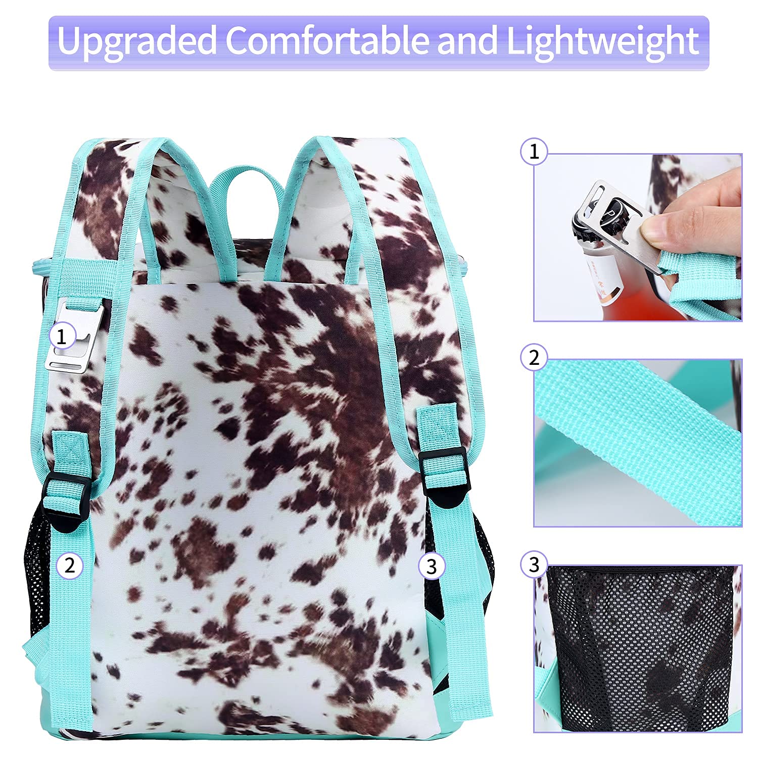 Leopard Cooler Bags Reusable Insulated Cooler Bags Large Portable Cooler Bag Lunch Box for Camping picnics, Lawn Party, Beach Vacations, Travel