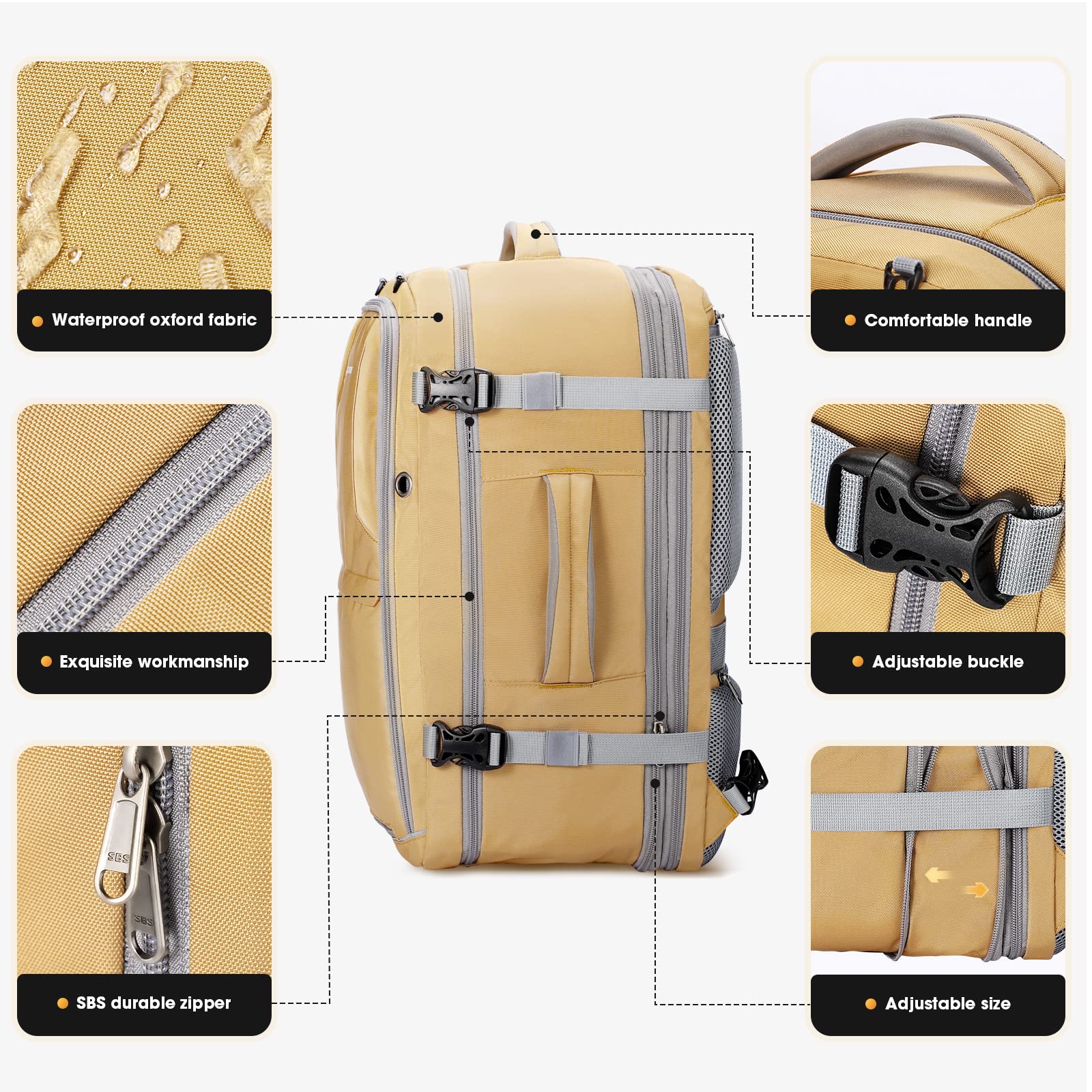 Maelstrom Waterproof Luggage Backpack with Hidden Shoe Bag