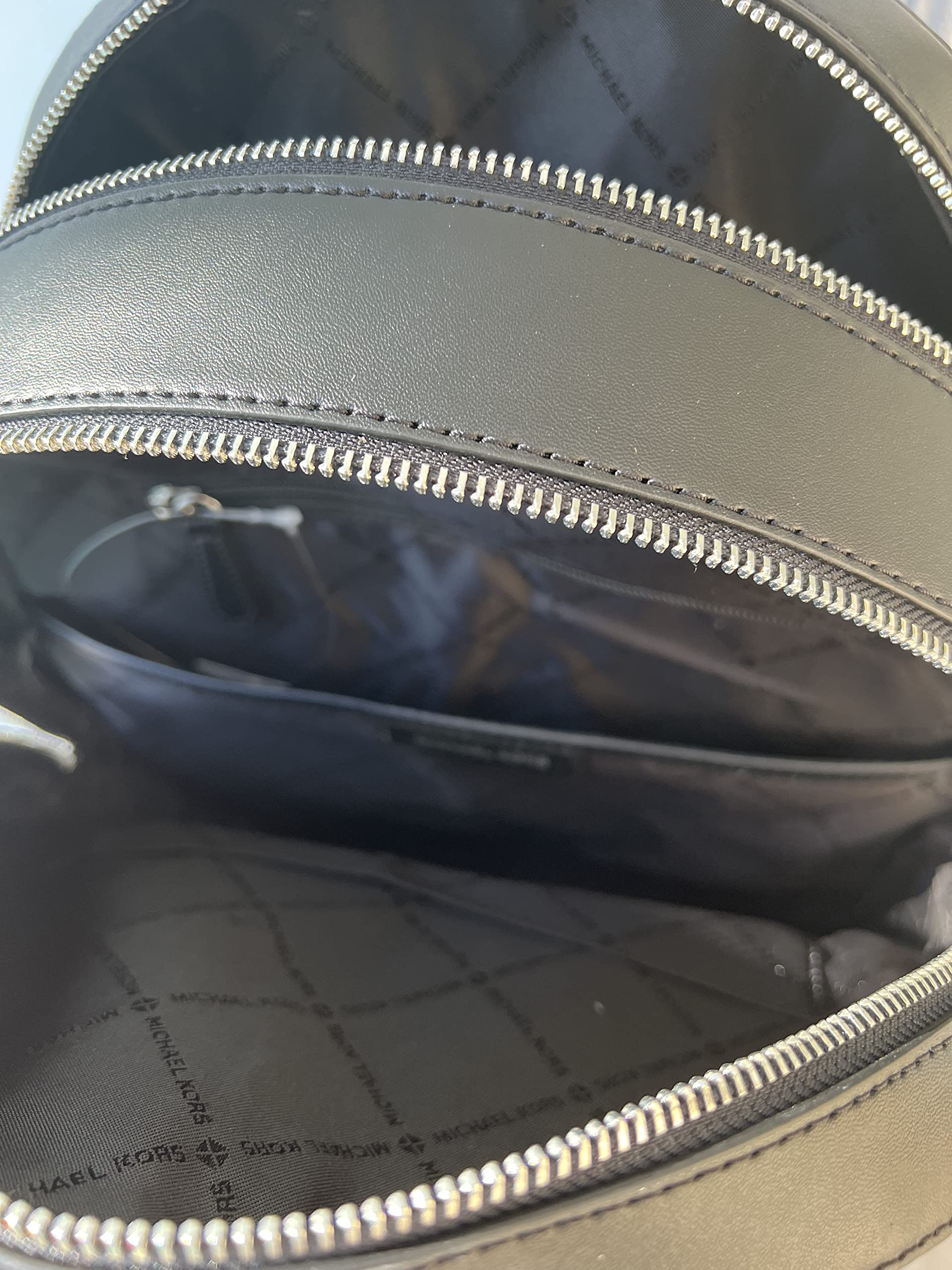 Michael Kors Jaycee Large Backpack School Bag Bundled Jet Set Travel Large Trifold Wallet MK Signature