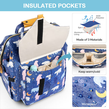 LitBear Diaper Bag Backpack