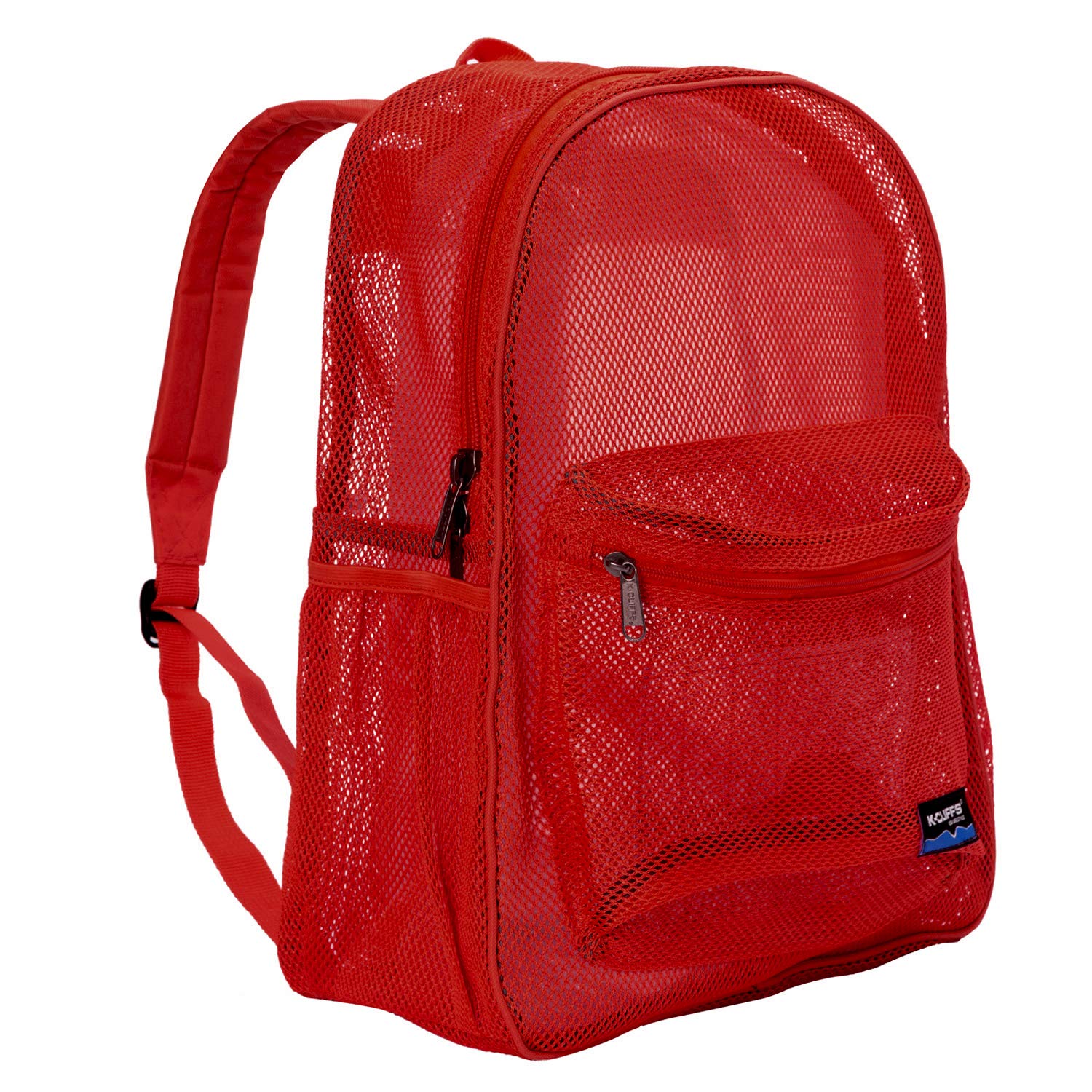K-Cliffs Heavy Duty Mesh Backpack Classic Student Bookbag Durable See Through Netting Gym Bag Pack</li>     <li>Padded Straps