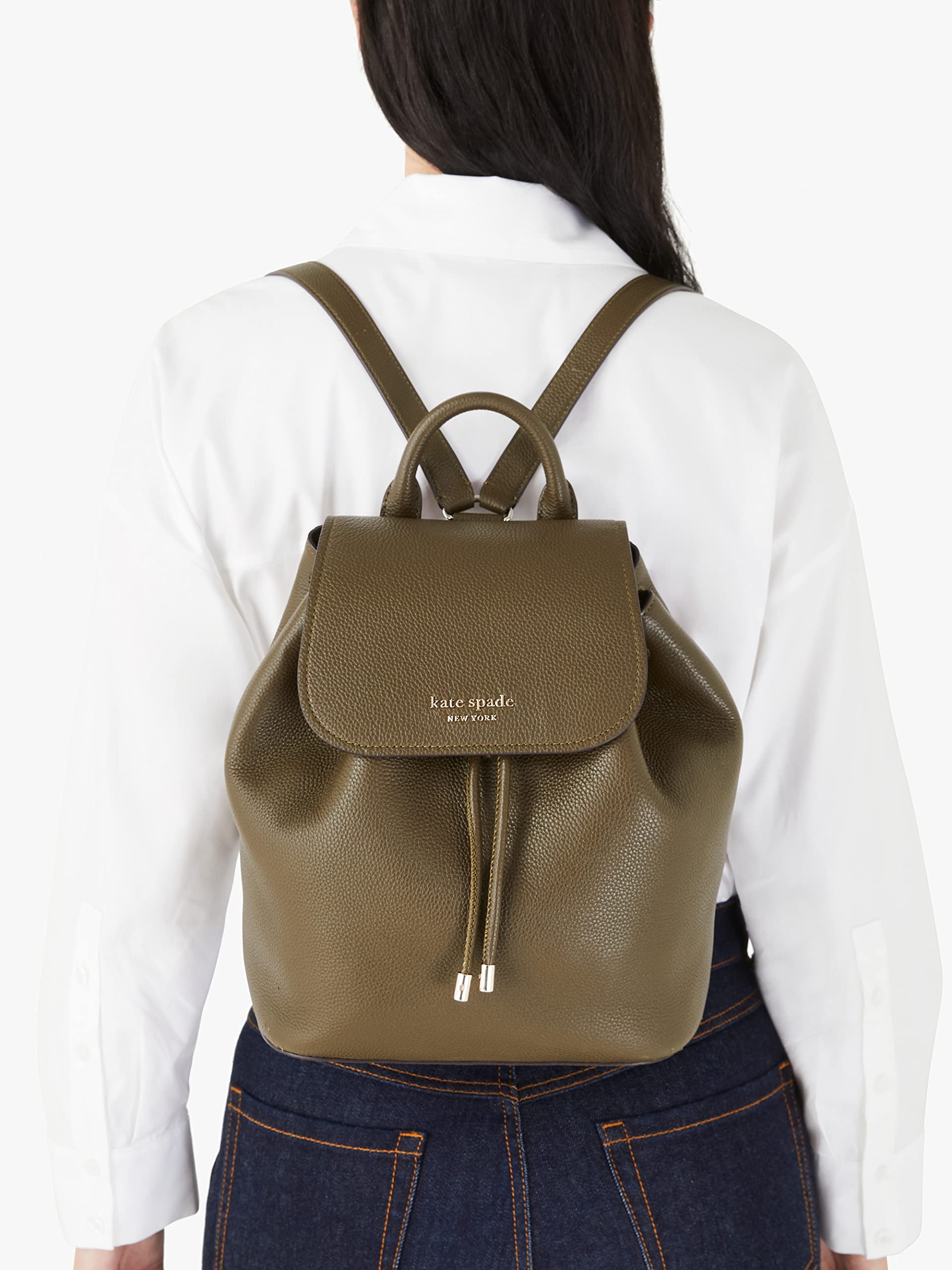 Kate Spade New York Sinch Pebbled Leather Medium Flap Backpack